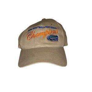 VTG Headmaster Florida Gators Hat Mens OSFM Tan Good 2006 National Champions Cap